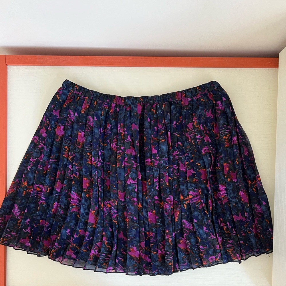 Multicolor Pattern Mini Pleat Skirt - image 7